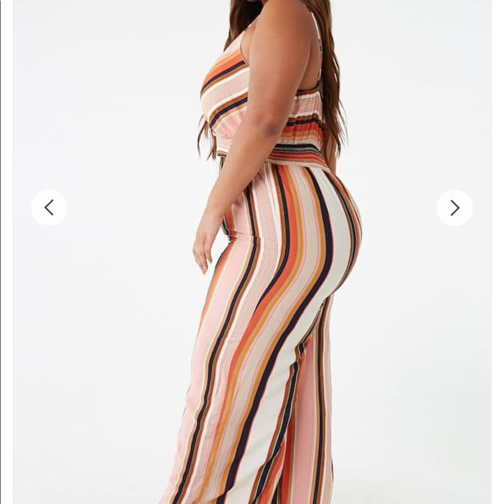 Plus Size Striped Cami Jumpsuit